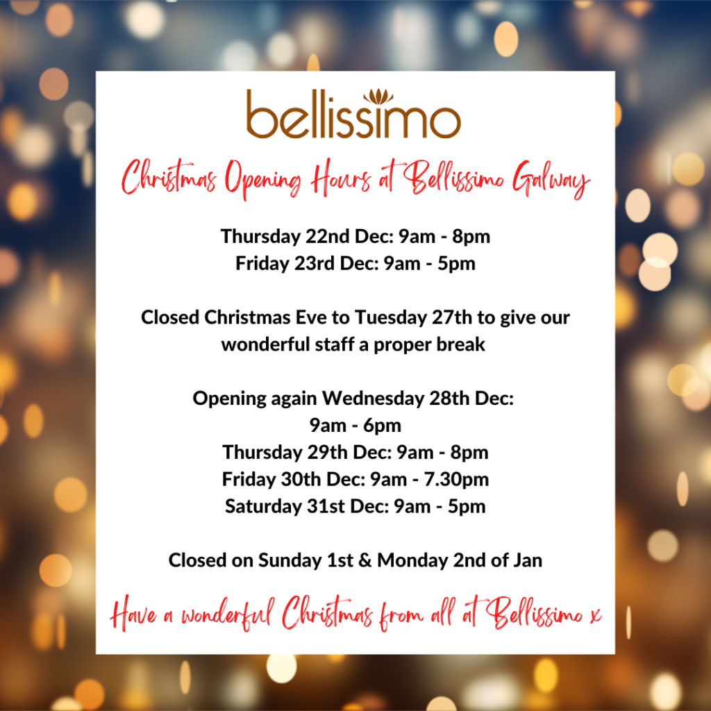 Christmas Opening Hours 2022 Bellissimo Galway Salon