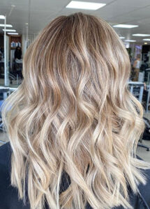 Beautiful sun kissed blonde hair for autumn at Bellisimo Hair Salon, Galway